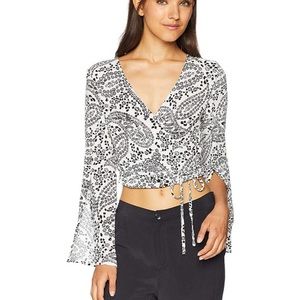 BB Dakota cropped paisley shirt